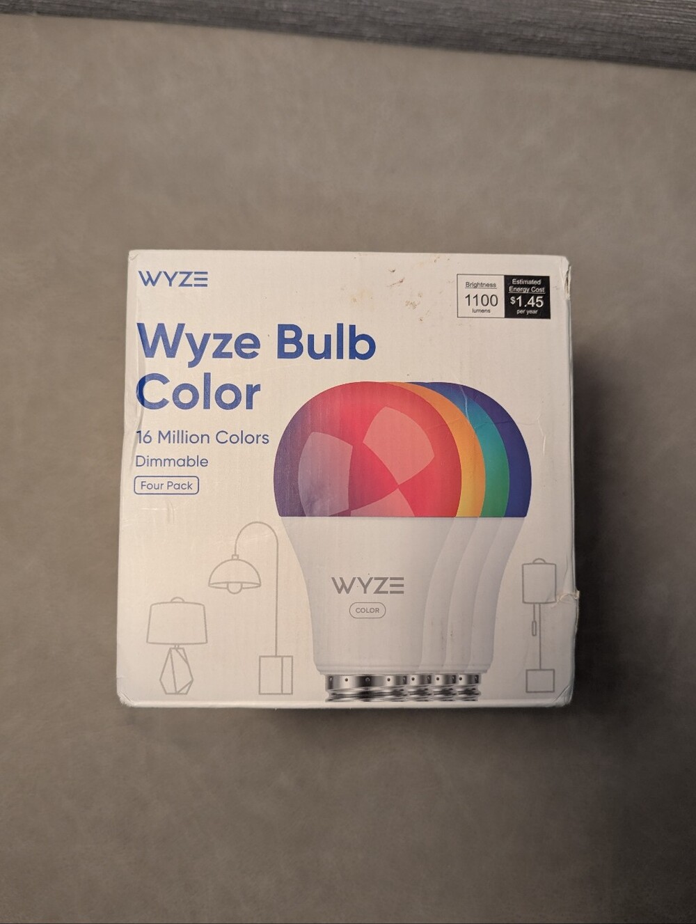 Wyze Bulb Color Smart LED Light Bulb - 4 Pack